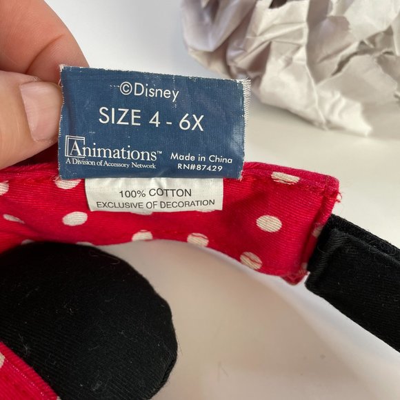 DISNEY Minnie Mouse Kids Girls Character Visor Adjustable Strap Size 4-6X - Picture 5 of 8